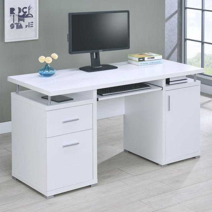 Tracy 2-Drawer Computer Desk Whit