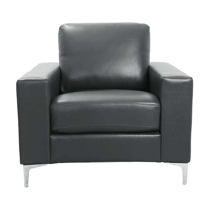 Iniko Gray Faux Leather Chair