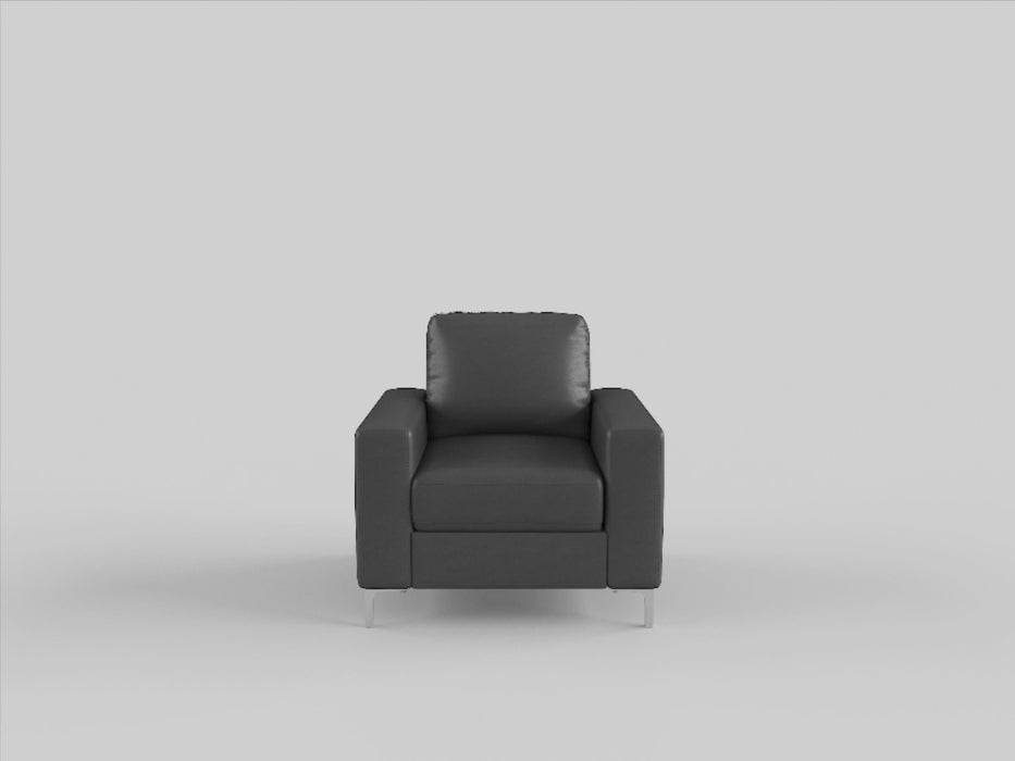 Iniko Gray Faux Leather Chair