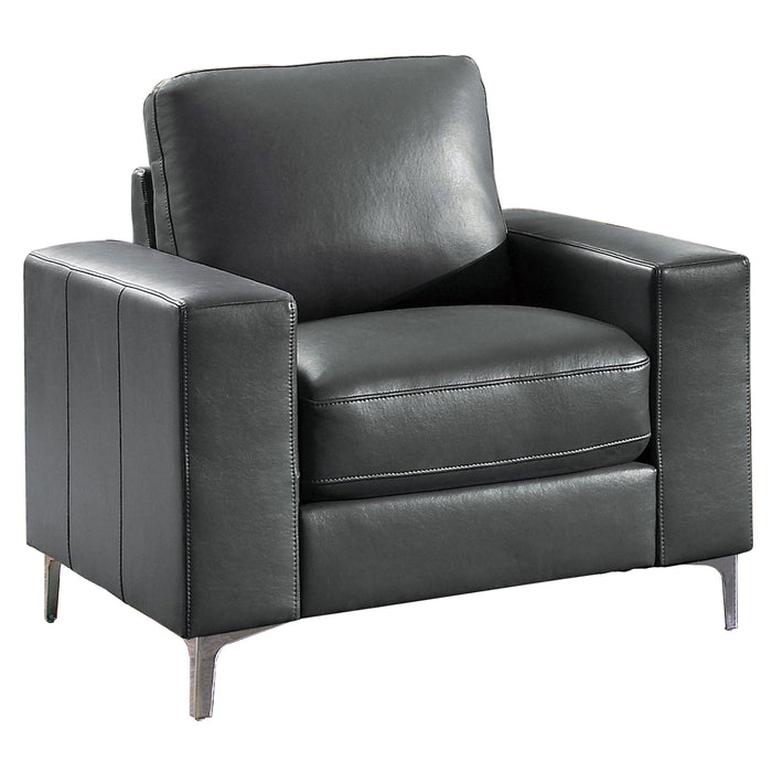 Iniko Gray Faux Leather Chair