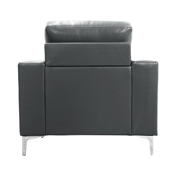 Iniko Gray Faux Leather Chair