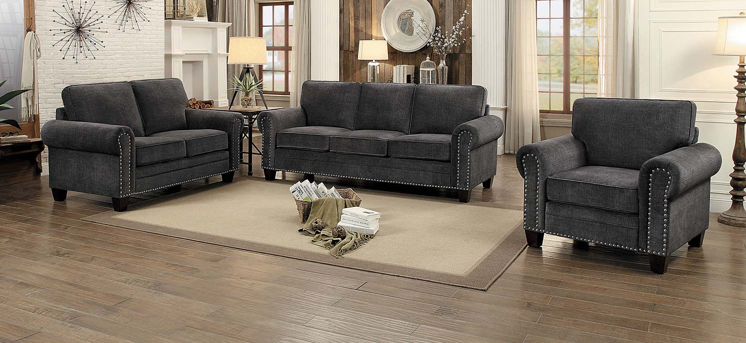 Cornelia Dark Gray Loveseat