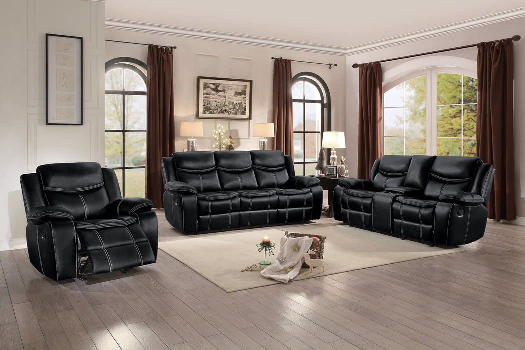 Bastrop Black Reclining Living Room Set