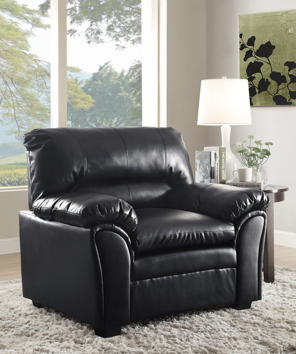 Talon Black Faux Leather Chair