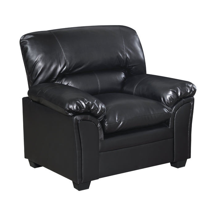 Talon Black Faux Leather Chair