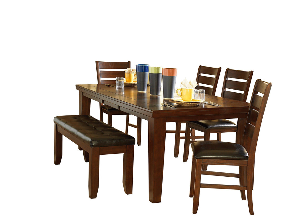 Ameillia Dark Oak Extendable Dining Set