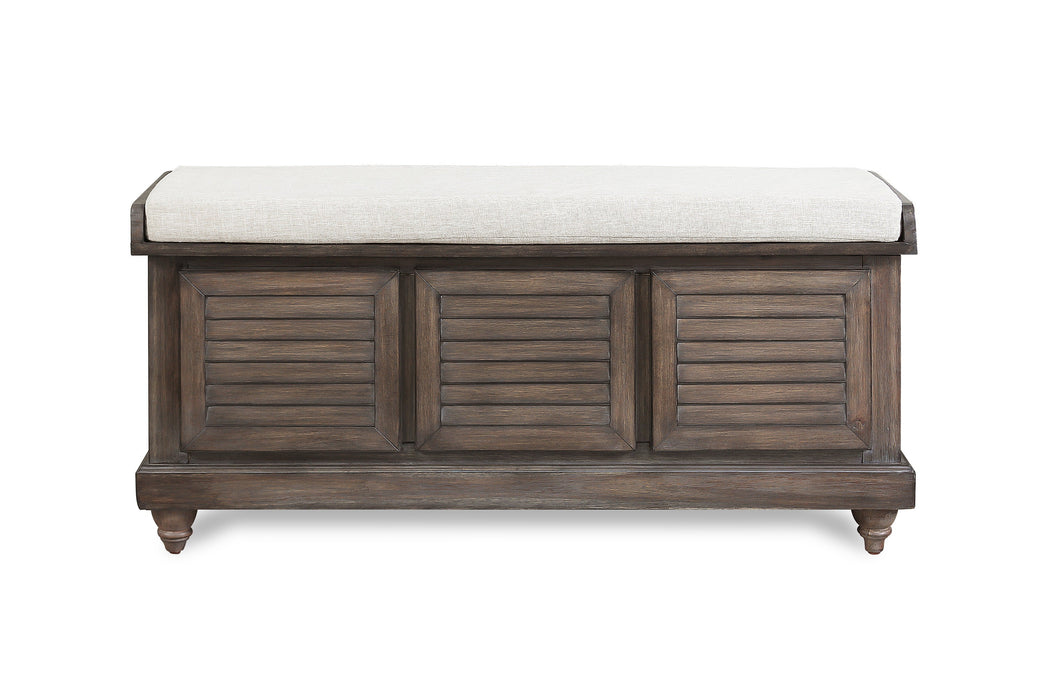 Woody Antique Brown Lift Top Storage Bench