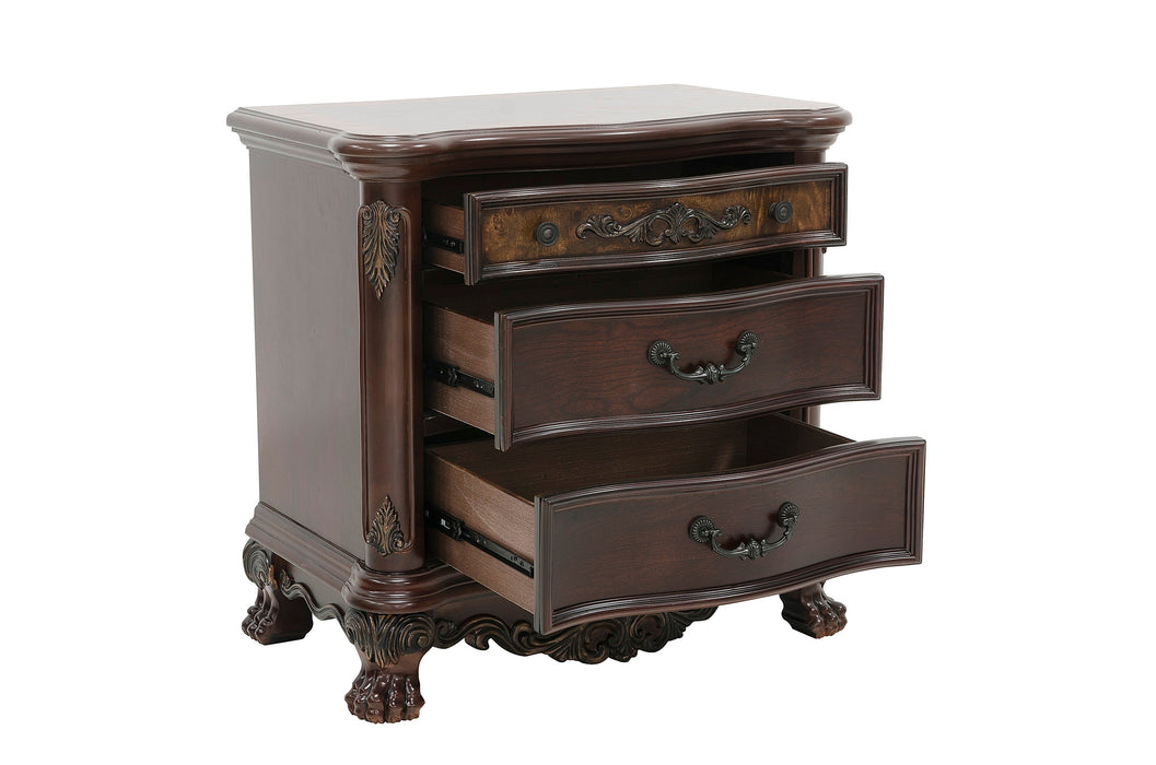 Deryn Park Cherry Sleigh Bedroom Set