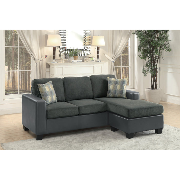 Slater Gray Reversible Sofa Chaise