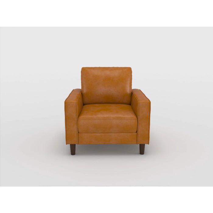 Malcolm Brown Faux Leather Chair