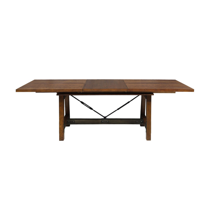 Holverson Rustic Brown Extendable Dining Table