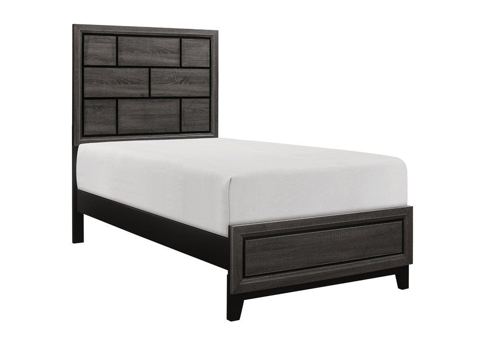 Davi Gray Twin Panel Bed