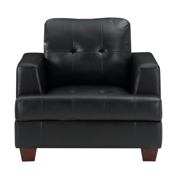 Hinsall Black Faux Leather Chair