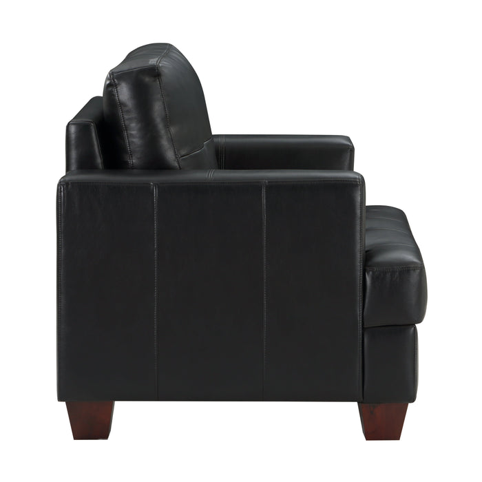 Hinsall Black Faux Leather Chair