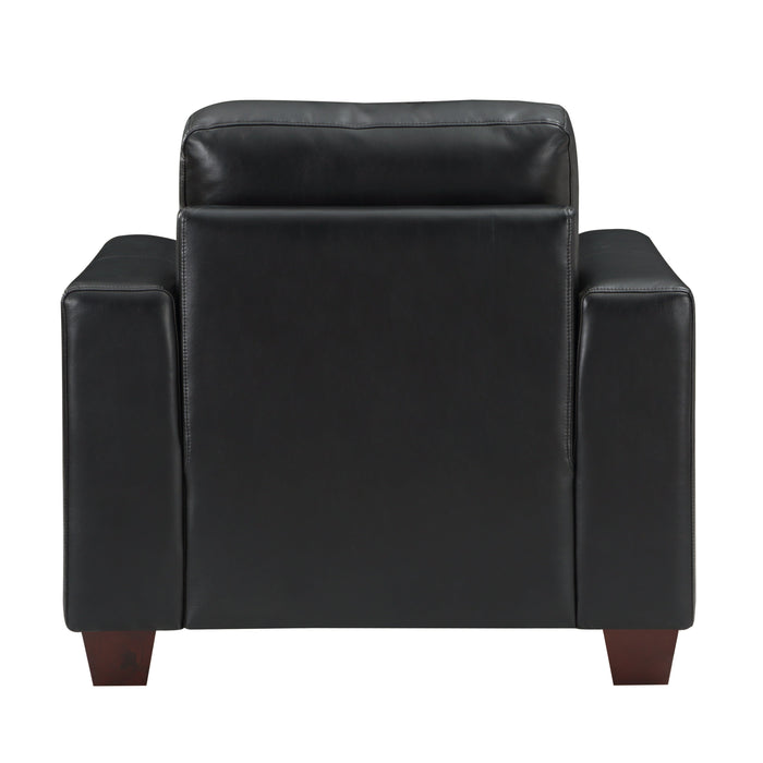 Hinsall Black Faux Leather Chair