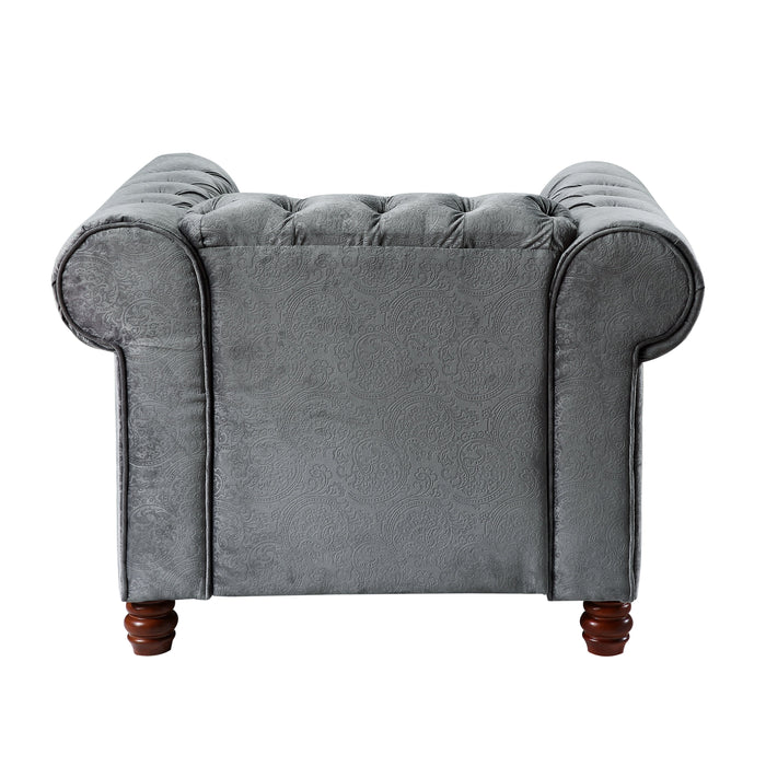 Welwyn Dark Gray Velvet Chair