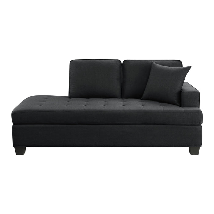 Elmont Black Chaise