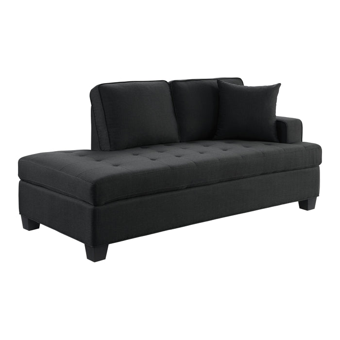 Elmont Black Chaise