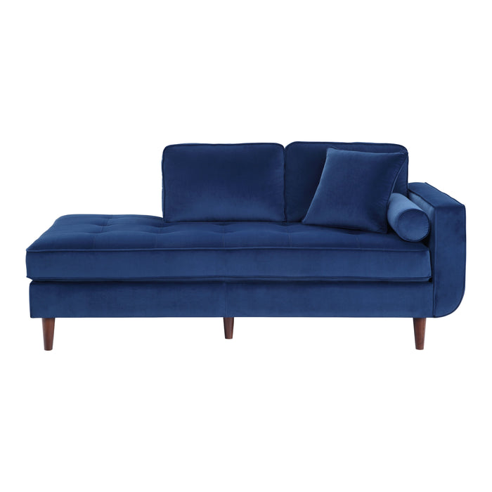 Rand Blue Velvet Chaise