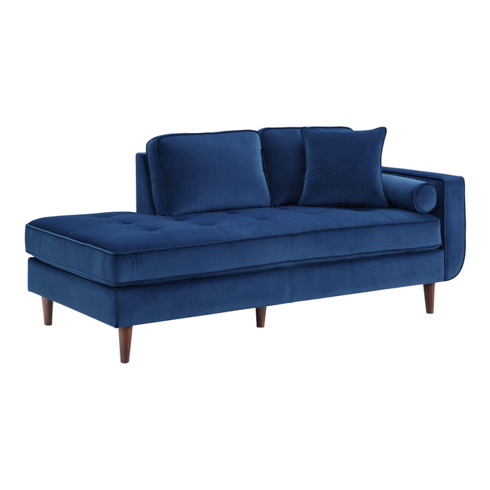 Rand Blue Velvet Chaise