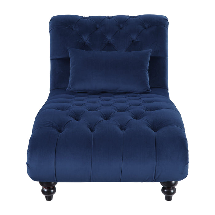 Rosalie Navy Blue Velvet Chaise