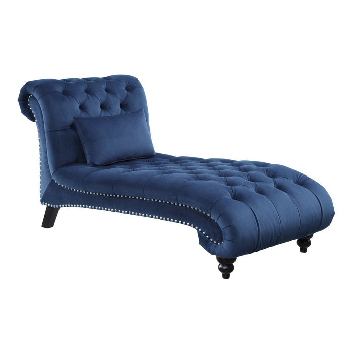 Rosalie Navy Blue Velvet Chaise