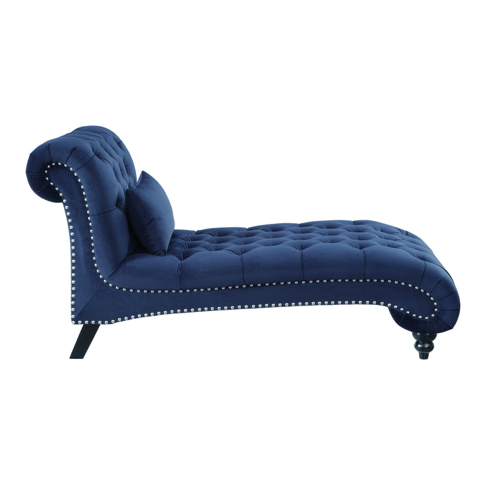 Rosalie Navy Blue Velvet Chaise