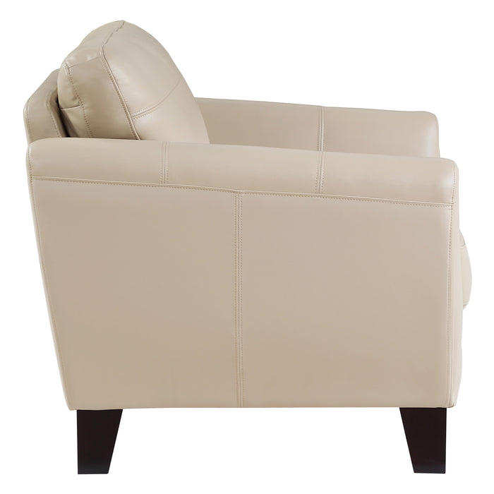 Spivey Beige Leather Chair