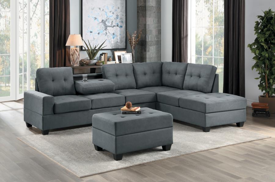 Maston Dark Gray Reversible Sectional