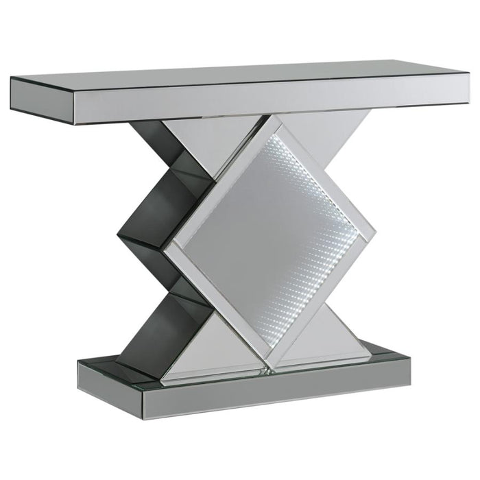 Console Table With Led Lighting Silver