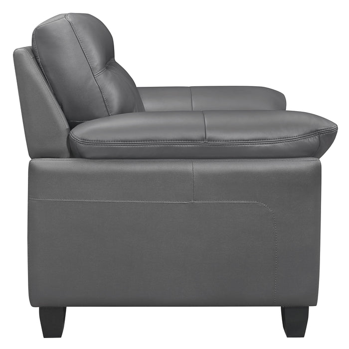 Denizen Dark Gray Leather Chair