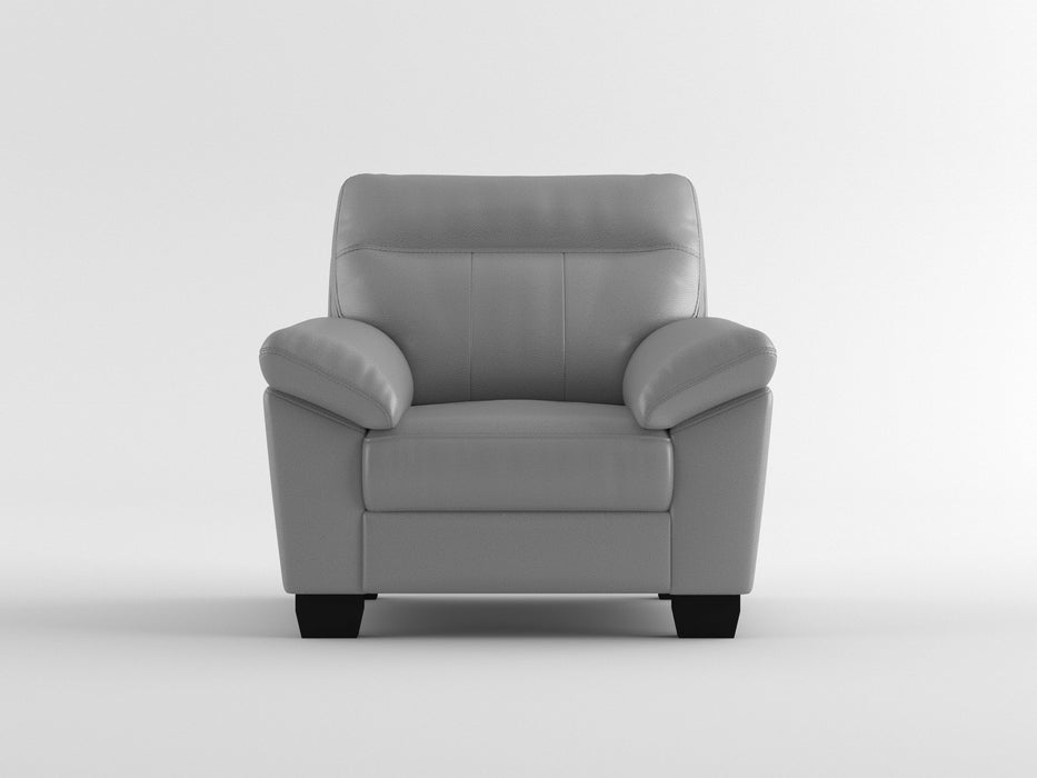 Denizen Gray Leather Chair