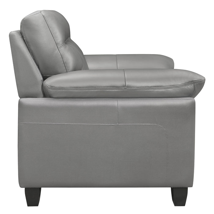 Denizen Gray Leather Chair