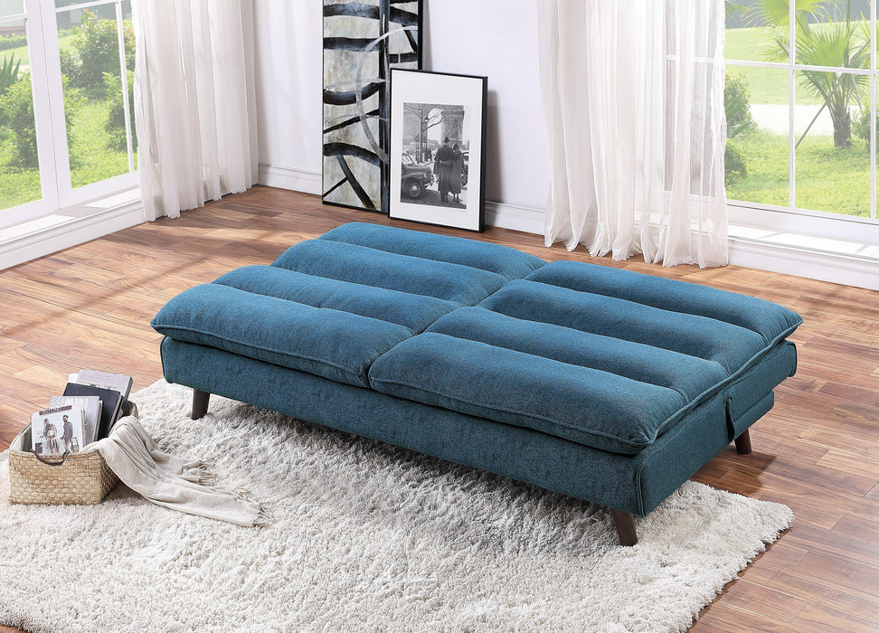 Mackay Blue Elegant Lounger Futon