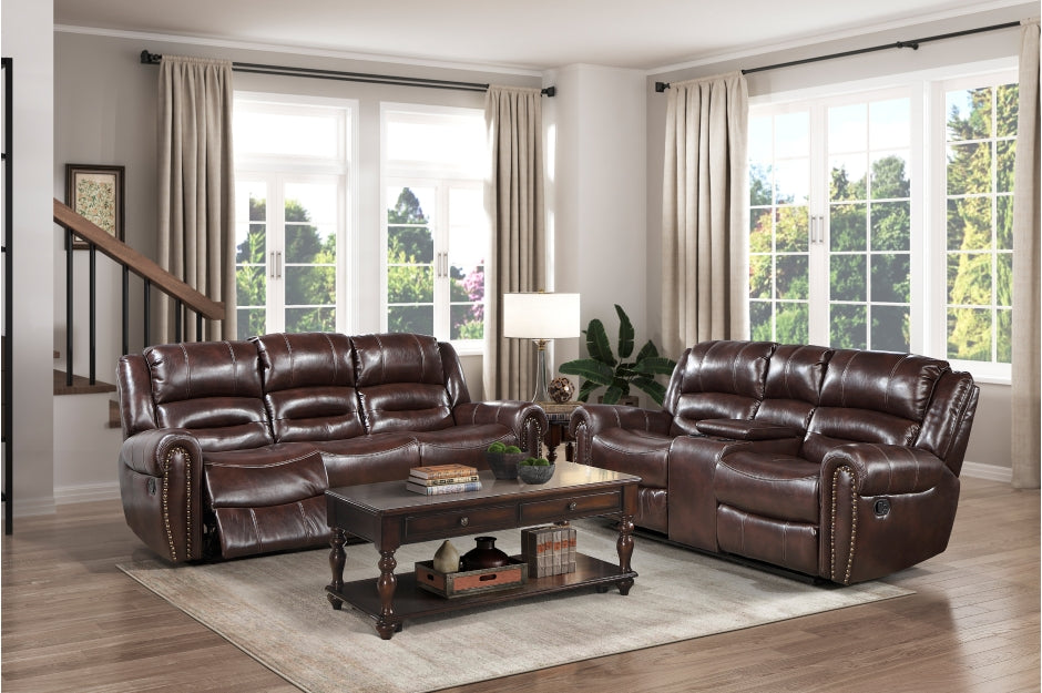 Center Hill Brown Bonded Leather