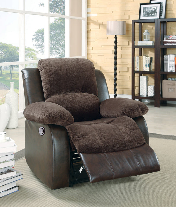 Granley Chocolate Reclining Living Room Set