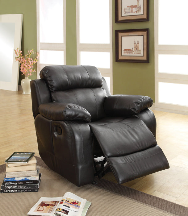 Marille Black Bonded Leather Reclining Chair