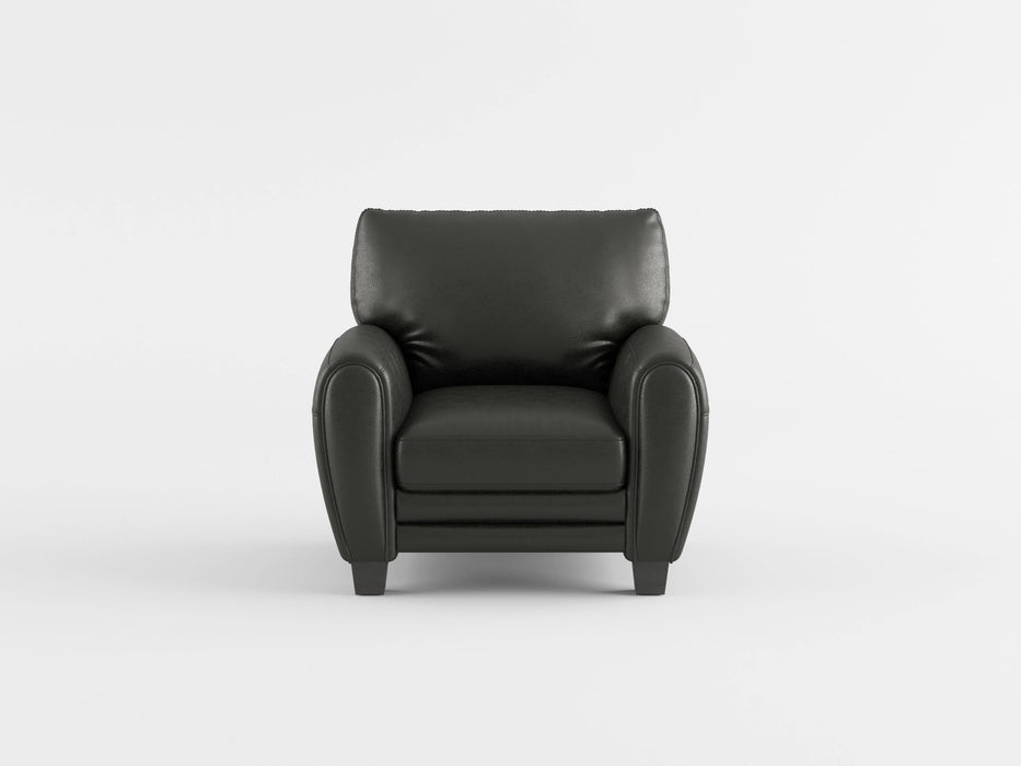 Rubin Black Faux Leather Chair