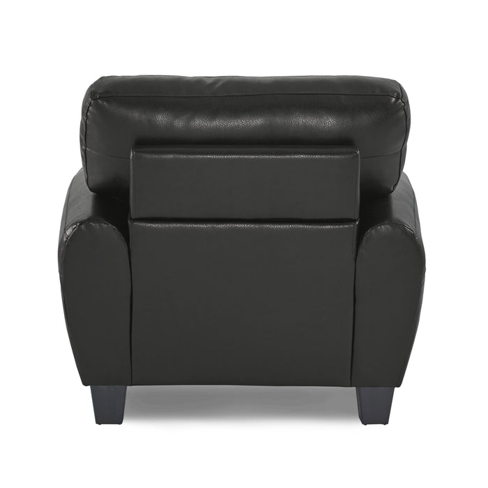 Rubin Black Faux Leather Chair