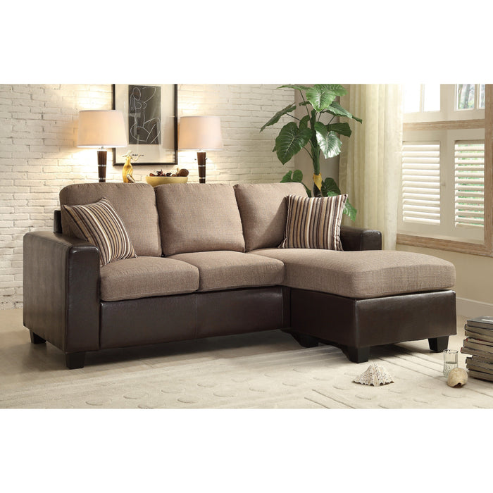 Slater Grayish Brown Reversible Sofa Chaise