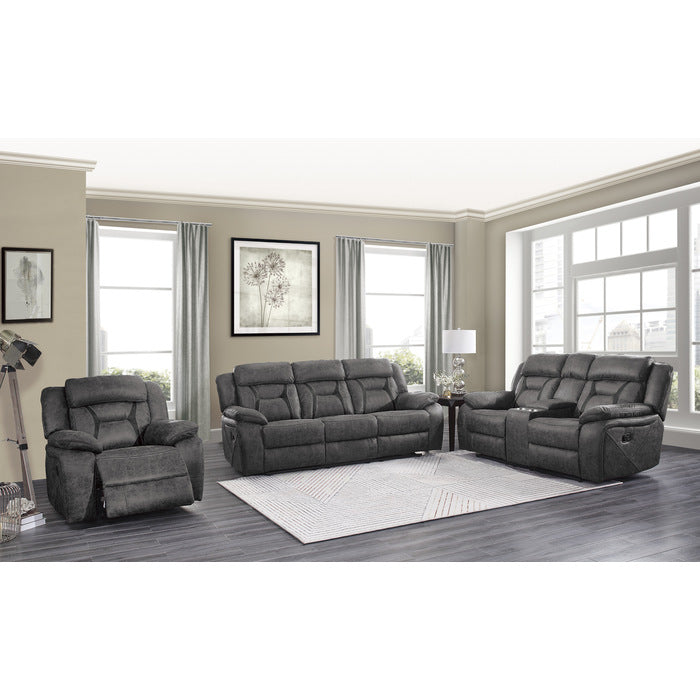 Madrona Hill Gray Double Reclining Living Room Set