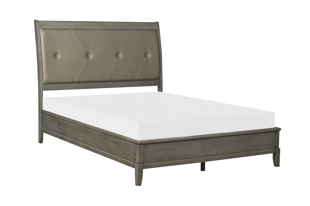 Cotterill Gray Full Upholstered Panel Bed