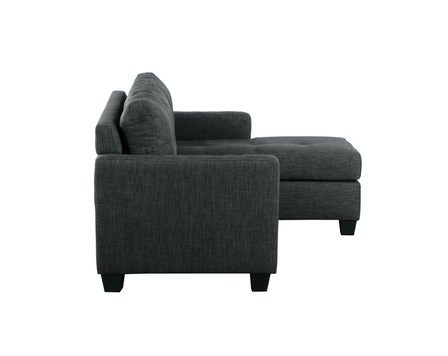 Phelps Dark Gray Reversible Sofa Chaise