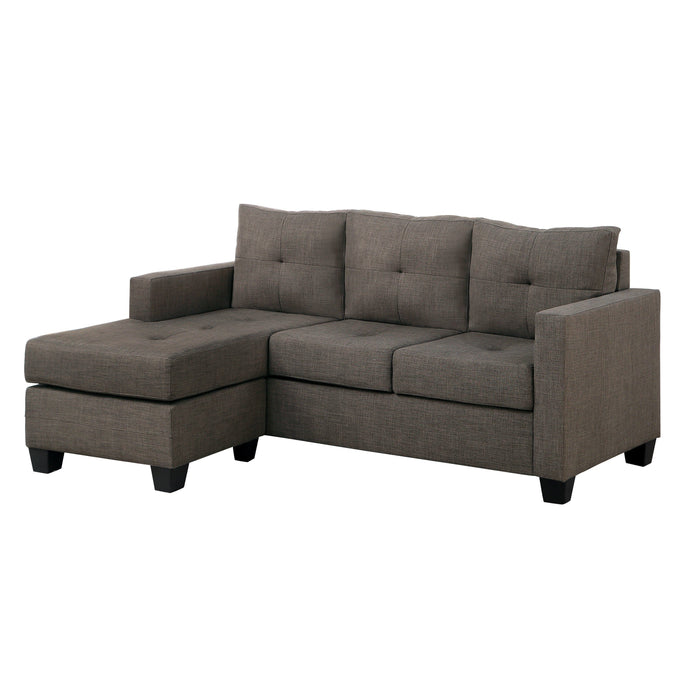 Phelps Brownish Gray Reversible Sofa Chaise