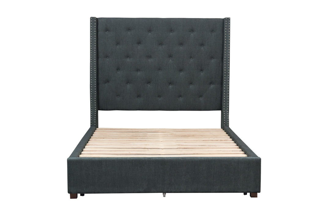 Fairborn Gray King Upholstered Platform Bed