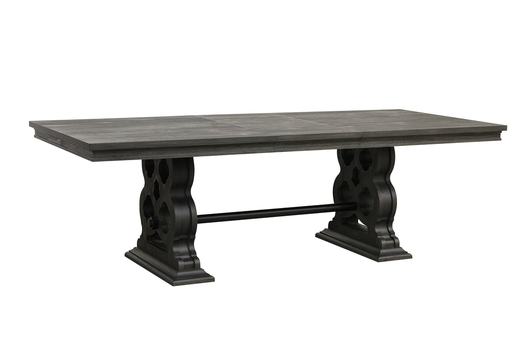 Arasina Dark Pewter Extendable Dining Table