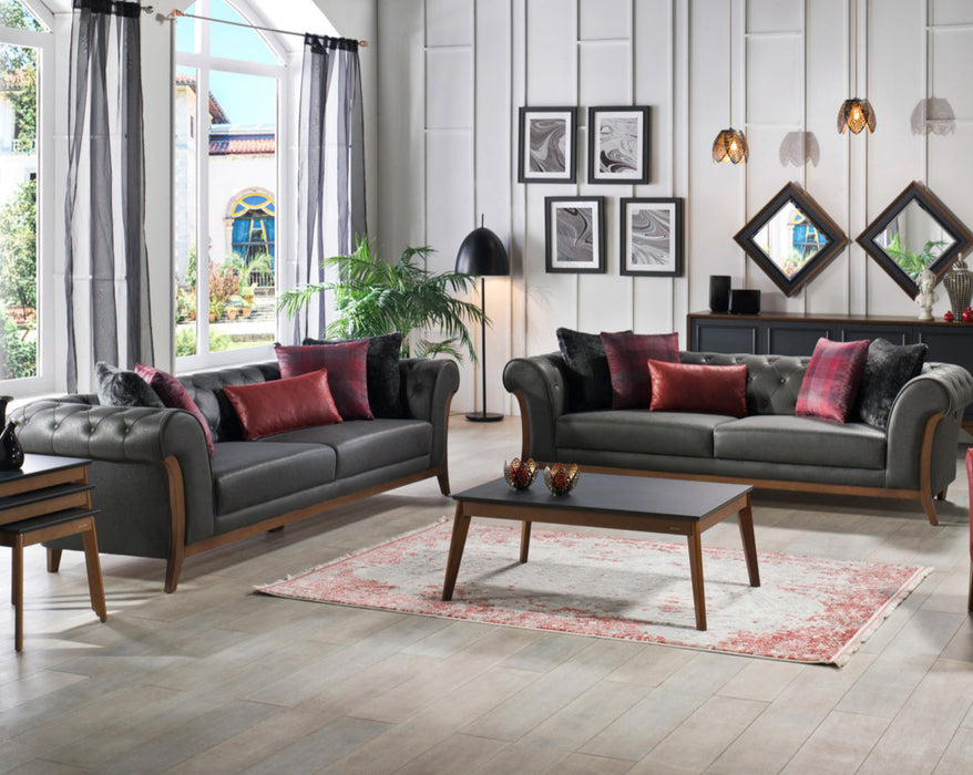 Alegro Royal Burgundy Living Room Set
