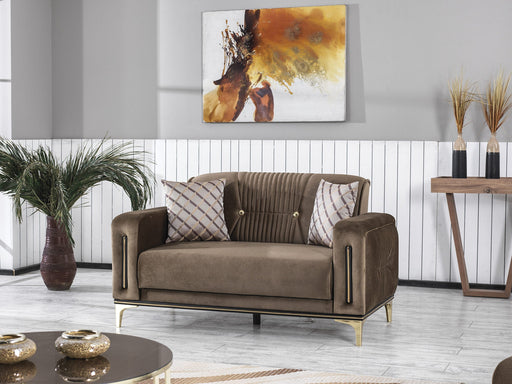 Angel Dark Brown Loveseat Loveseat