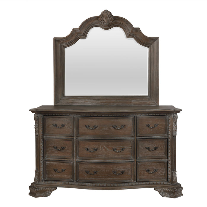 Sheffield Antique Gray Bedroom Mirror (Mirror Only)