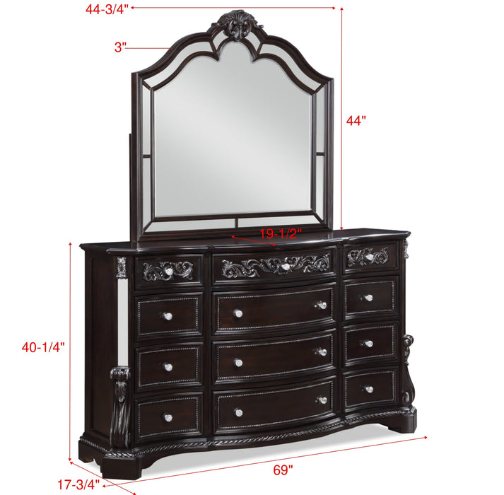 Bankston Dark Brown Bedroom Mirror (Mirror Only)